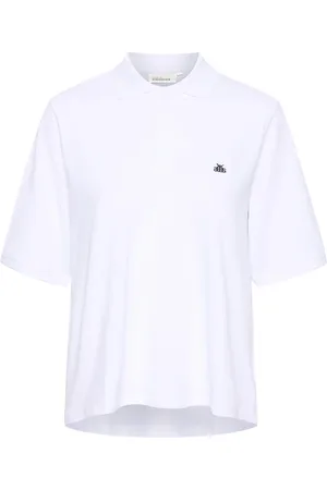 Karen by Simonsen Tops, Dames, Wit, 2Xs, Katoen, Witte Polo Tee Top Bright