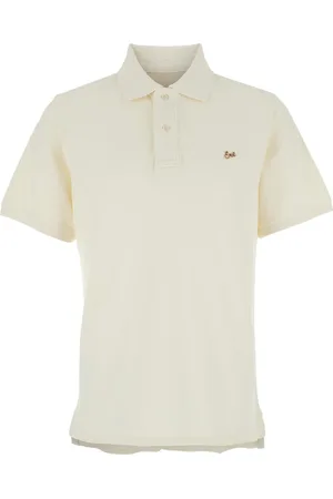 ERL Tops, Heren, Wit, M, Katoen, Klassieke Witte Polo Shirt met Logo