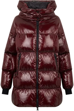 HERNO Jassen, Dames, Rood, M, Laminar Bordeaux Gewatteerde Jas
