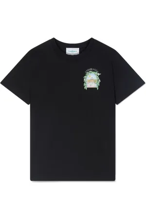 Casablanca Tops, Heren, Zwart, 2Xl, Katoen, L`Arche Tennis Club T-Shirt
