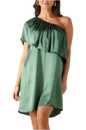 Greek Archaic Kori Kleedjes, Dames, Groen, S, Groene Mini Jurk voor Zomerse Dagen