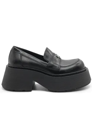 vic matiè Schoenen, Dames, Zwart, 39 EU, Leer, Pennyloafer Stripy in Zwart