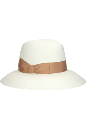 Borsalino Accessoires, Dames, Wit, M, Fijne Panama Brede Rand Hoed