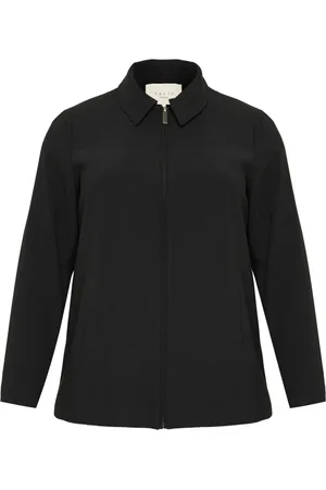 Kaffe Jassen, Dames, Zwart, 5Xl, Stijlvol Zwart Diep Jack