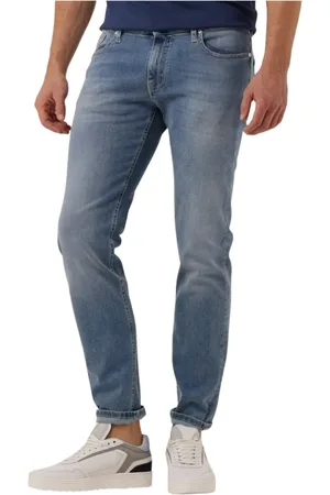 Alberto Jeans, Heren, Blauw, W34 L32, Slim Fit Blauwe Jeans voor Heren