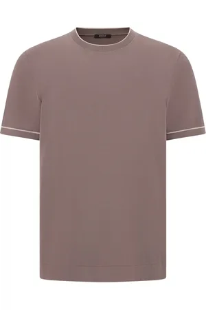 Boggi Milano Truien, Heren, , XL, Katoen, Katoenen Crêpe Gebreid T-shirt