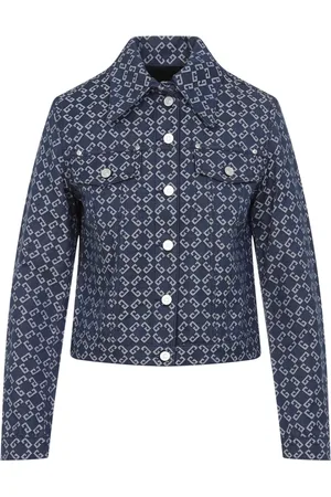 Givenchy Jassen, Dames, Blauw, M, Katoen, Blauwe Jas voor Vrouwen