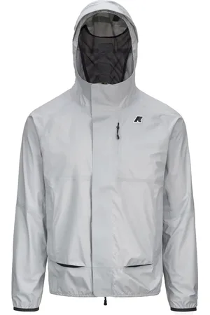 K-Way Jassen, Heren, Grijs, XL, Polyester, Grijze Waterdichte Ademende Buitenvest