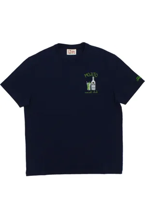 MC2 SAINT BARTH Tops, Heren, Blauw, XL, Katoen, Klassieke Blauwe T-shirt en Polo