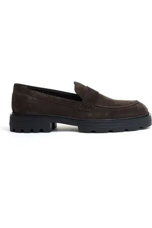 Hogan Schoenen, Heren, Bruin, 39 EU, Leer, Bruine Loafers
