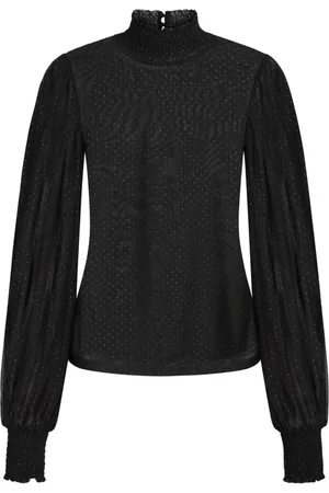 Bruuns Bazaar Blouses & Shirts, Dames, Zwart, S, Leer, Zijden Blouse