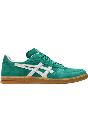 Asics Schoenen, Heren, Groen, 41 EU, Suède, Suède Sneakers met Logo Borduurwerk