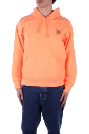 Carhartt Sweatshirts & Hoodies, Heren, Oranje, M, Katoen, Iconische Logo Hoodie met Voorzak
