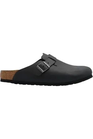 Birkenstock Schoenen, Heren, Zwart, 44 EU, Leer, Boston BS Slides