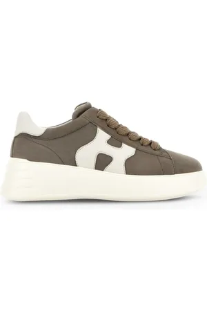 Hogan Schoenen, Dames, Bruin, 40 EU, Leer, Platform Sneakers