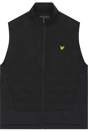 Lyle & Scott Jassen, Heren, Zwart, S, Welded Check Fleece Gilet