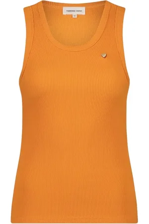 Fabienne Chapot Tops, Dames, Oranje, 2Xl, Katoen, Tanja Jersey Tank