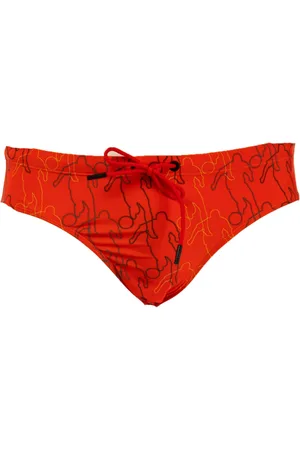 Bikkembergs Badkleding, Heren, Oranje, S, Heren Zwemkleding Strand Slip Zomer