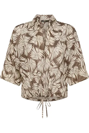 SEVENTY BY SERGIO TEGON Blouses & Shirts, Dames, Bruin, L, Bruine Shirt Licht St. Palma Piccola