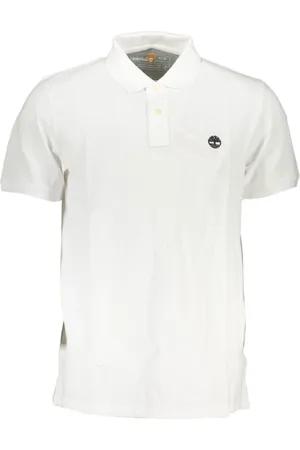 Timberland Tops, Heren, Wit, L, Katoen, Organisch Katoenen Polo Shirt met Logo