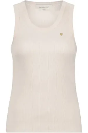 Fabienne Chapot Tops, Dames, Wit, L, Katoen, Tanja Jersey Tank