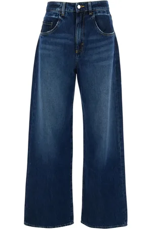 Icon Denim Jeans, Dames, Blauw, W28, Denim, Poppy Blauwe Jeans met Logo Patch