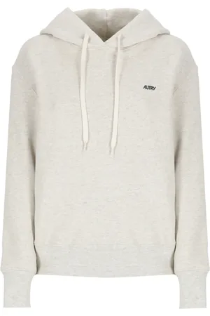 Autry Sweatshirts & Hoodies, Dames, Grijs, S, Katoen, Grijze Katoenen Hoodie met Koordjes