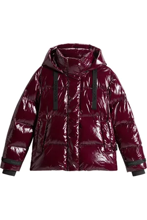 Woolrich Jassen, Dames, Rood, M, Nylon, Korte Nylon Parka met Eendendons