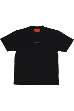 Vision Of Super Tops, Heren, Zwart, S, Katoen, Skull Militaire Tee Zwarte Shirt