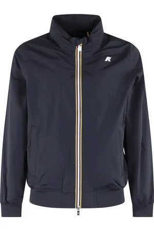 K-Way Jassen, Heren, Blauw, S, Nylon, Diepblauwe Amaury Jersey Hoodie Jas