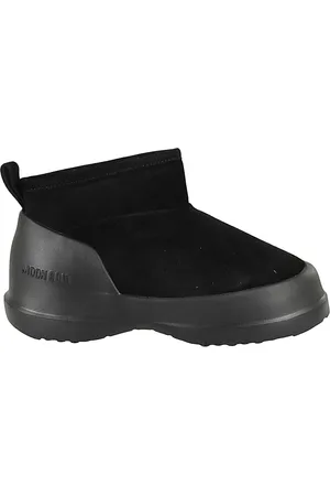 Moon Boot Schoenen, Dames, Zwart, 41 EU, Leer, City Capsule Suede Lage Laars