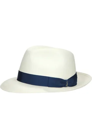 Borsalino Accessoires, Heren, Wit, 61 CM, Fijne Panama Hoed Medium Rand