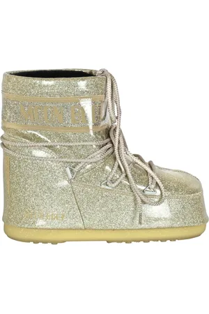 Moon Boot Schoenen, Dames, Geel, 36 EU, Leer, MB Icon Lage Laarzen