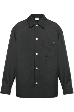 Courrèges Overhemden, Heren, Zwart, L, Polyester, Casual Overhemd