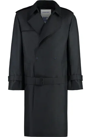 Burberry Mantels, Heren, Zwart, M, Polyester, Trenchcoat