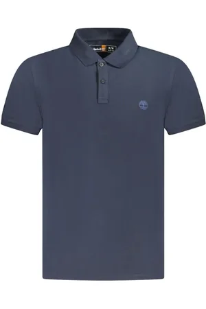 Timberland Tops, Heren, Blauw, M, Katoen, Blauw Katoenen Poloshirt voor Mannen