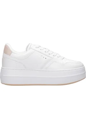 Hogan Schoenen, Dames, Wit, 39 EU, Katoen, Leren Sneakers met Memory Foam Binnenzool