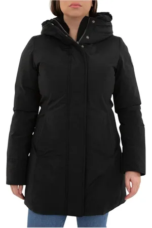 Woolrich Jassen, Dames, Zwart, S, Zwarte Boulder Parka voor vrouwen
