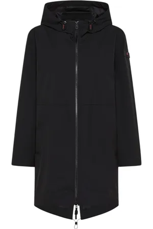 Peuterey Mantels, Dames, Zwart, S, Polyester, Zwarte Parka Coleo MDN 02