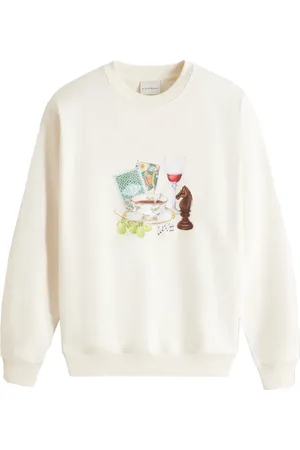 Drôle de Monsieur Sweatshirts & Hoodies, Heren, , S, Katoen, Sweatshirt met geborduurde slogan