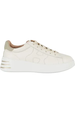 Hogan Schoenen, Dames, Wit, 37 EU, Leer, Stijlvolle Sneakers met Veters