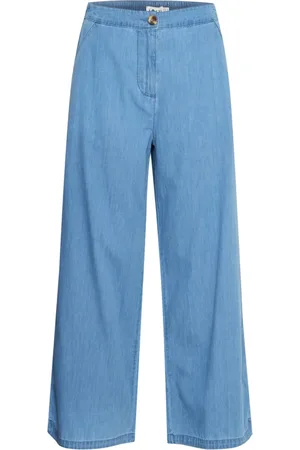 Ichi Jeans, Dames, Blauw, S, Denim, Lichtblauwe Chambray Denim Broek