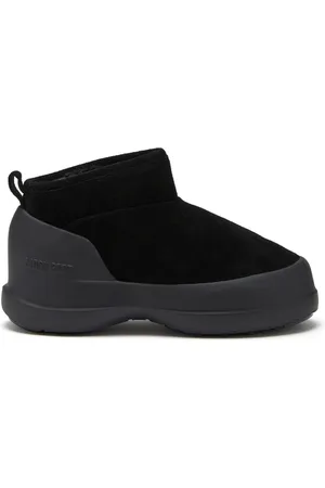 Moon Boot Schoenen, Heren, Zwart, 46 EU, Leer, Zwarte zwarte enkellaarsjes voor winteravonturen