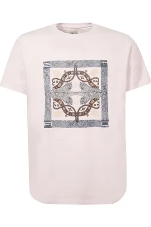 Etro Tops, Heren, Wit, 2Xl, Katoen, Geometrische Print Crewneck T-shirt Wit