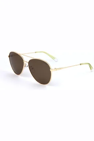 Polaroid Accessoires, unisex, Geel, ONE Size, Gouden Metalen Zonnebril