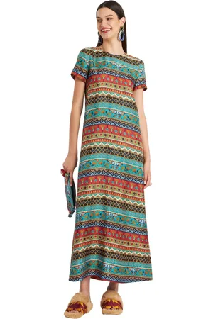 La DoubleJ Kleedjes, Dames, Veelkleurig, L, Giza Swing Jurk