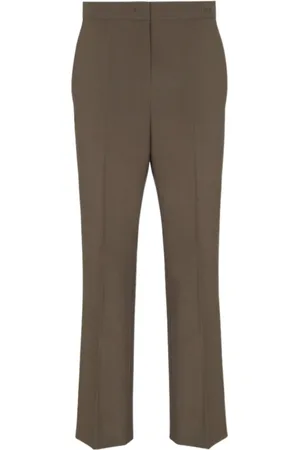 Fendi Broeken, Dames, Bruin, M, Wol, Wollen Broek
