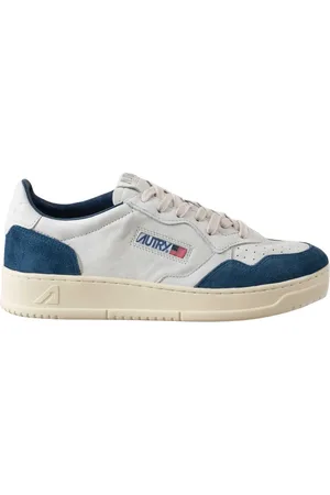 Autry Schoenen, Heren, Wit, 40 EU, Blauw en Wit Medalist Low Sneakers