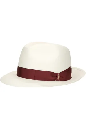 Borsalino Accessoires, Heren, Wit, 58 CM, Fijne Panama Hoed met Medium Rand