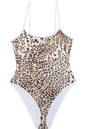 Gestuz Badkleding, Dames, Bruin, S, Luipaardprint Badpak Accessoire